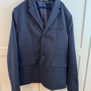 Zara Dark Blue Checkered Blazer